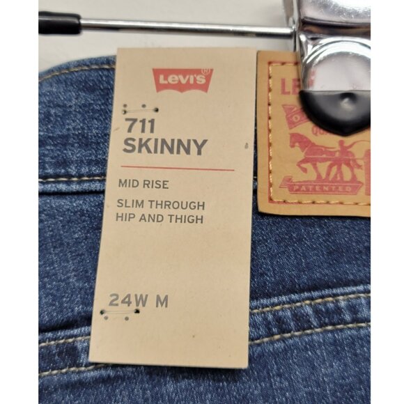 NWT Levi's 711 Mid-Rise Skinny Jeans 24W - Picture 7 of 11